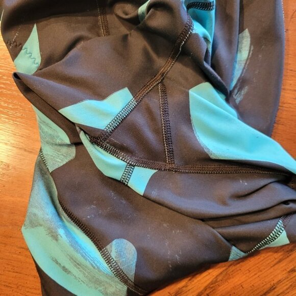 Lululemon Inspire Tight *Full-On Luxtreme (Mesh) Peacock Blue Black W5G70S Sz 4 - Picture 13 of 14
